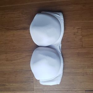 Cacique White Strapless Bra 44DD
